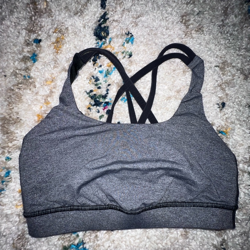 Lululemon Athletica Gray Racerback Sports Bra